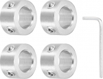 hankekaart 4 St&uuml;ck Schaftmanschetten, 13 mm Bohrung, massiver Edelstahl, Set mit 2 Schraubenwellenkragen, 22 mm Au&szlig;endurchmesser, 12 mm Dicke, f&uuml;r Motor, Gartenwagen, Riemenscheibe, Maschinen und