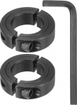 hankekaart 2 St&uuml;ck 2,5 cm Bohrung Klemmschaft Kragen Schwarz Karbonstahl Split Locking Collar 1-3/10,2 cm OD 1/5,1 cm dick mit 3/16 Zoll (4,76 mm) flachem Sechskantschl&uuml;ssel f&uuml;r Zahnriemenscheibe