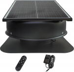 Solar-Dachbodenventilator, 42 Watt Leistung, 1470-1765 CFM mit intelligentem Thermostat, 5-Blatt-Abluftventilator aus Aluminiumlegierung, Fernbedienung f&uuml;r effiziente Dachbel&uuml;ftung