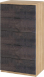 Alaya 5 sahtliga kapp - Kanada tamm ja rooste viimistlus - 60cm (L) x 110cm (K) x 40cm (S)