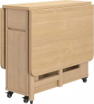 Ausziehbarer kompakter Massivholz-Klapptisch mit Tropfenblatt und Schublade, platzsparend, 1,3 m Tisch f&uuml;r K&uuml;che und Esszimmer, perfekt f&uuml;r kleine R&auml;ume