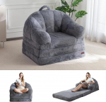 MAXYOYO kokkupandav diivan, mugav Faux Fur kangas, konverteeritav p&otilde;randakohver koos k&auml;epidemega, Bean Bag t&auml;iskasvanutele, magamistool koos unefunktsiooniga elutuppa ja magamistuppa
