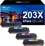GPC IMAGE 203X Kompatibel f&uuml;r HP 203X 203A CF540X CF540A f&uuml;r HP M281fdw Toner f&uuml;r HP Color Laserjet Pro MFP M281fdw M254dw M254nw M281fdnw M280nw M281cdw M254dn (Schwarz Cyan Gelb Magenta, 4er-Pack)