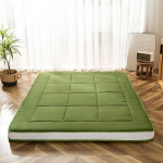 MAXYOYO Futon madrats, polsterdatud Jaapani p&otilde;randapadi, voodipadi, eriti paks kokkupandav magamismatt, hingav p&otilde;randapadi, k&uuml;lalisvoodi, telkimisdiivan (roheline, 135 x 190 cm)