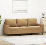 3-Sitzer-Sofa Diivan Diivan Loungesofa Relaxsofa G&auml;stesofa Polstersofa Wohnzimmersofa Relaxcouch f&uuml;r Schlafzimmer G&auml;stezimmer Braun 180 cm Samt