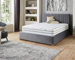 Aspire Beds Eco Reprieve kahepoolne 1000 taskujulist madratsit, 23 cm, valge servaga Premium Economy taskujulist madratsit, vahtpol&uuml;estrist taskujuliste vedrudega, &uuml;heinimesevoodi