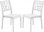 GARDENIA Teti White Polypropylene Chairs 2 Units