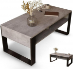 MeblePitus.pl Artisan kohvilaud, Retro Loft Pink, avatud topeltriiul, rula jalad, ideaalne kohviku koosviibimiseks, laminaatplaat, suur pind, garanteeritud stabiilsus