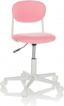 hjh OFFICE Kiddy Base I 719239 Children's Swivel Chair Fabric Height Adjustable Pink