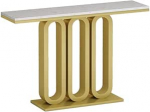 Schlanker Konsolentisch f&uuml;r Flur und Eingangsbereich, Ablage hinter dem Sofa, Marmor-Spiegel-Display, moderner Eingangstisch, moderner goldener Konsolentisch f&uuml;r Flur und Eingangsbereich mit