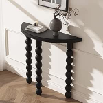 Generisch Stilvoller Halbmond-Konsolentisch - Massivholz-Eingangstisch und schmaler Sofatisch, perfekt f&uuml;r Flur, Foyer und Wohnzimmer (39,3 x 9,8 x 31,4 Zoll)