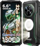 DOOGEE Fire 5 Ultra Android 15 v&auml;litelefoni ilma lepinguta, 32GB RAM/256GB ROM (2TB) 1200LM Dual, 13000mAh suur aku mobiiltelefon, 6,6-tolline HD + 90Hz, 48MP + 8MP v&auml;litelefoni nutitelefon