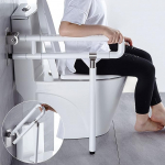 PEALOV Folding Support Handle, Wc, Non-Slip Handrails with Legs, Barrier-Free Armrest for Elderly People and Pregnant Women, Grab Rail with a Luminous Ring, Rotates 180&deg; Horizontal or 90&deg; Vertical