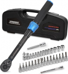 UYECOVE Torque Wrench 1/4 Inch Torque Wrench Set 33 Pieces Small with &plusmn;3% Error Accuracy 1-25Nm