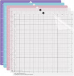 5 l&otilde;ikemati pakett Silhouette Cameo 4/3/2/1 jaoks, 12 x 12-tollised isekleepuvad l&otilde;ikemattid koos erinevate kleepuvate l&otilde;ikemattidega, libisemisvastased ruudustikuga l&otilde;ikemattid Silhouette Cameo Vinyl Craft'ile