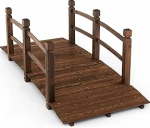 SOARS puidust sild koos piirdega, aiasild kuusepuust, stabiilne tiigisild kuni 150 kg, 171,5 x 75,5 x 58 cm, dekoratiivne sild k&auml;idav, dekoratiivne sild aeda, tiiki ja ojja jaoks.