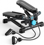 MERACH 2-in-1 Stepper f&uuml;r Zuhause, Leise Mini Stepper 150kg mit LCD-monitor, Up-Down Swing Stepper mit Power Ropes for Bein/Arm/Butt Training, Home Office Fitness Harjutus