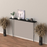 [en.casa] Kokem&auml;ki Console Table with Hairpin Legs 120 x 18 x 82 cm for Living Room Hallway Living Room Table Metal Frame Black