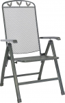 greemotion Toulouse Folding Chair in Plastic-Coated Steel, Garden Chair with 5-Way Adjustable Backrest, Weather-Resistant and Easy to Clean, Approx. 58 x 64 x 108 cm