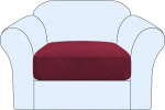 Stretch Cushion Cover Couch Cushion Slipcover Seat Covers Chair Loveseat Sofa Cushion Protector Spandex Elastic Furniture Protector for Seat (Burgundy, 1)