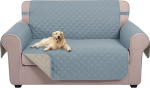 U-NICE HOME Loveseat diivanikate, p&ouml;&ouml;ratav diivanikate koertele elastsete sidemetega, veekindel m&ouml;&ouml;bli kaitsja lemmikloomadele, diivanikate 2 padjale, diivanikate (Loveseat, helesinine / elevandiluu)