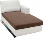 YSTELLAA Stretch istmepadja kate, diivanipadja kate, mittelibisev, elastne diivanipadja kate, universaalne istmepadja kate, elutuba, diivanikaitsja, Chaise Lounge, pruun