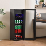 Merax joogik&uuml;lmik, 128L minik&uuml;lmik 8L s&uuml;gavk&uuml;lmikuga, v&auml;ike k&uuml;lmik 4 riiuliga, v&auml;ike &otilde;llek&uuml;lmik, ideaalne koju/k&ouml;&ouml;ki/baari/kontorisse, must