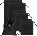 6 Pack m&auml;nguasjade hoiukotid t&auml;iskasvanutele, kvaliteetne satiinist siidist pingutuspaelaga, reguleeritav mikrofiiberist m&auml;nguasjade korralduskott, kinkekott, kokkupandav kott naistele, meestele