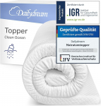 Dailydream madratsipealne 90 x 190 cm M&auml;luvaht 5 cm k&otilde;rge Edition Clean Ocean mudel M sertifitseeritud ja ergonoomiline ebamugavale madratsile, Box Spring voodile ja k&uuml;lalisvoodile Madratsipealne 90 x 190 cm