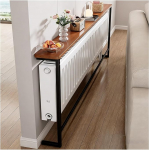 Konsolentisch Flurtisch f&uuml;r Flur Schlafzimmer kleine R&auml;ume, lang 80/160/180cm, schmale Konsole Stahlgestell, Stauraumtisch hinter Sofa(A,63.0x5.9x31.5in/160x15x80cm)