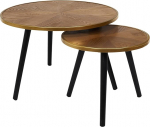 HOME DECO FACTORY Gigogne Felix x2 M&ouml;&ouml;bel, K&otilde;rvallaud, kohvilaud, puit, P: 40 x 40 x 33 cm - G: 60 x 60 x 40 cm