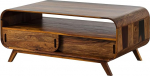 MASSIVMOEBEL24.DE Milan kohvilaud t&auml;ispuidust #231 Sheesham puidust tumepruun lakitud 3 kambriga ja 2 l&uuml;kanduksega 120 x 70 x 50 cm kohvilaud diivanilaud k&otilde;rvallaud