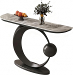 Konsoollaud, kaasaegne sissep&auml;&auml;sulaud sisekujunduseks, kitsas konsoollaud, mis on valmistatud paagutatud kivist sissep&auml;&auml;suks, koridoride fuajeem&ouml;&ouml;bel (must, 100 cm / 39,4 tolli)