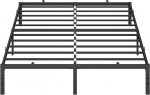VASAGLE Double Bed Frame 160 x 200 cm Metal Bed Frame Underbed Storage Modern Guest Bed Easy Assembly Ink Black RMB135B01