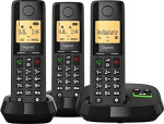 Gigaset Pure 320A Trio juhtmeta DECT-telefon automaatvastajaga, k&otilde;neblokeerimise nupuga ja k&auml;ed-vabad funktsiooniga 100 kontakti must [&uuml;hildub DE, IT, FR, NL, BE, Che, AUT]