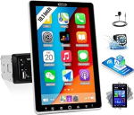 SIXTOP 1 DIN autoraadio traadita Carplay Android autoraadio p&ouml;&ouml;rlemisega, 10,1-tolline puuteekraan Bluetooth FM/AM/RDS raadio USB/TF kaart/Aux sisend SWC EQ toetab DVR tagavarakaamerat