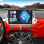SIXWIN 8-Core 4+64G Android 13 CarPlay/Android Car/DSP autoraadio Fiat 500 2007-2015, 9-tolline puuteekraan koos GPS WiFi Bluetooth 5.0 USB FM RDS raadio Mirror Link + 32 Band EQga