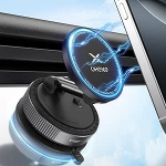 Magnetiline telefonihoidja autosse, vaakum magnetiline auto telefonihoidja Magsafe, 360&deg; reguleeritav ultra iminapaga kleepuv j&otilde;ud - iPhone 17 Pro Max 16 15 14 14 13 12 Air Plus (must)