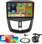 8 Core 4 + 64G: Hodozzy Carplay DAB+ autoraadio Peugeot 207 2005-2015, 9-tolline puuteekraaniga Android autoraadio Android Car/WiFi/GPS/RDS/FM/Bluetooth/USB + tagurduskaamera