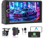 7-tolline autoraadio Dual DIN raadio puuteekraan koos tagumise vaatega kaamera multimeedia auto audio tugi FM/MP3/MP4/USB/Subwoofer, AUX sisend, auto audio vastuv&otilde;tja