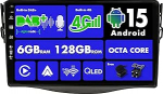 SXAUTO [Sisseehitatud 4G / DAB] Android 14-6G+128G - Autoradio Toyota RAV4 (2007-2012) - Sisseehitatud Carplay / Android Car - Kaamera + MIC - DSP 360-CAM roolijuhtimiss&uuml;steem Fast Boot HDMI - 2 DIN IPS 9