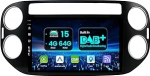 [4G+64G/Eingebautes DAB+/Kabelloses Carplay/Android Auto] Android 15 Autoradio F&uuml;r VW Tiguan 2006-2016 mit 9 Zoll IPS Stereo mit GPS/BT/Mirror Link/WiFi/DSP/FM/Kamera/RDS