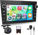 8 Core 4+64G Hodozzy Carplay autoraadio Opel Astra Meriva Zafira jaoks koos Navi/WiFi, 7-tolline Opel autoraadio Bluetooth Android Car/Mirror Link/DSP/FM/RDS/SWC/WiFi + tagurduskaamera, must