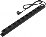 Amazon Basics Heavy Duty Metal Surge Protected Ristk&uuml;likukujuline Power Strip 9 pistikupesa (EL pistik) 600 Joule Must 1.8m kaabel
