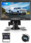 Tagurduskaamera 7-tollise HD monitoriga, tagurduskaamera auto toetab IP69 veekindlat IR &ouml;&ouml;n&auml;gemist, tagurduskaamera veoautodele, haagistele, haagissuvilatele ja haagissuvilatele, 15 m kaabel