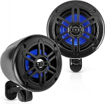 Pyle 4" veekindlad off road k&otilde;larid - 150W 2 Way Marine Woofer Sound System koos 360 &deg; p&ouml;&ouml;ratava monteeringuga Full Range Audio Stereo Speaker mootorratta ATV Jeep Boat lisatud