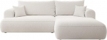 Selsey Castel Sofa Corner Sofa Bed Couch with Storage Space Sleep Function Easy Care Polyurethane Foam L Shape Left OVO Grey Velour Look