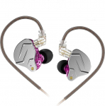 Yinyoo KZ ZSN Pro k&otilde;rvaklapid 1BA 1DD &uuml;le k&otilde;rvaklappide juhtmega k&otilde;rvaklapid H&uuml;briidne tasakaalustatud armatuuriga d&uuml;naamilised draiverid ja 3,5 mm audiopistik eemaldatav kaabel (lilla ilma mikrofonita)