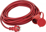 REV pikenduskaabel, 25 m, V&auml;litingimustes kasutatav pikenduskaabel, veekindel IP44, 3680 W, 16A, punane