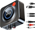 Bluetooth 5.1 audio vastuv&otilde;tja stereos&uuml;steemile, Bluetooth HiFi vastuv&otilde;tja, audioadapter, audioadapter 3,5 mm RCA k&otilde;larite ja stereoteegi jaoks, bassirežiimiga